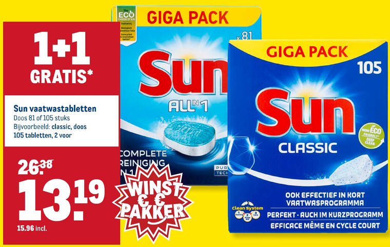 Sun   vaatwasmiddel folder aanbieding bij  Makro - details