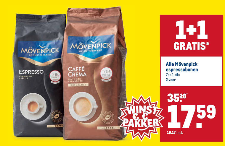 Movenpick   koffiebonen folder aanbieding bij  Makro - details