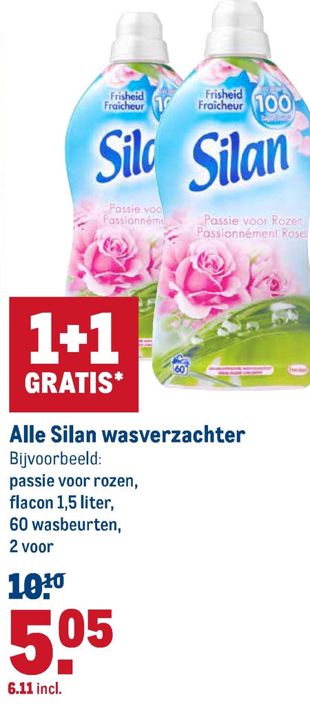 Silan   wasverzachter folder aanbieding bij  Makro - details