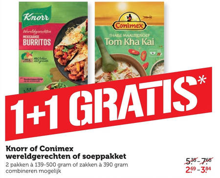 Conimex   maaltijdmix, soep folder aanbieding bij  Coop - details