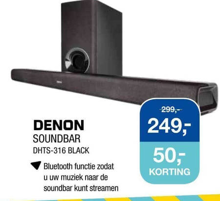 Denon   soundbar folder aanbieding bij  Electroworld - details