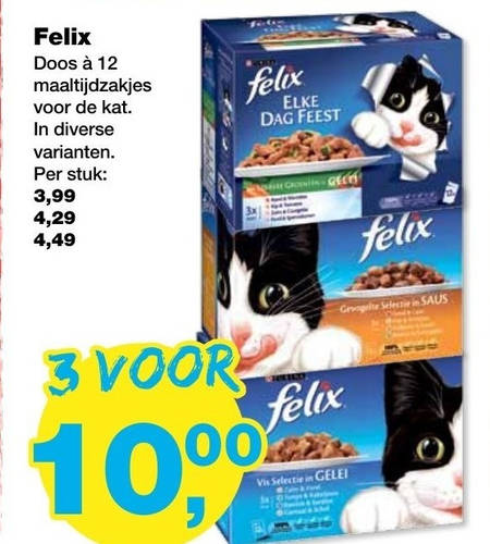 Rose kleur Emuleren alarm Felix kattenvoer folder aanbieding bij Jumper - details