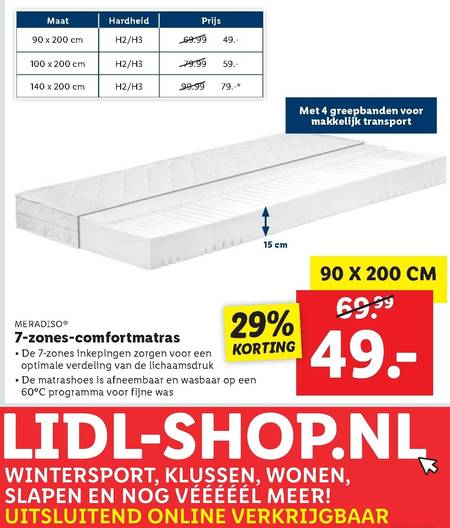 Meradiso   matras folder aanbieding bij  Lidl - details