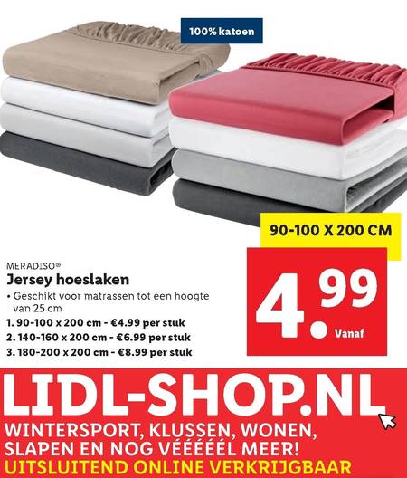 Meradiso   hoeslaken folder aanbieding bij  Lidl - details