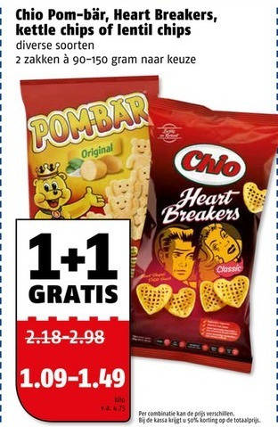 Chio   zoutje, chips folder aanbieding bij  Poiesz - details