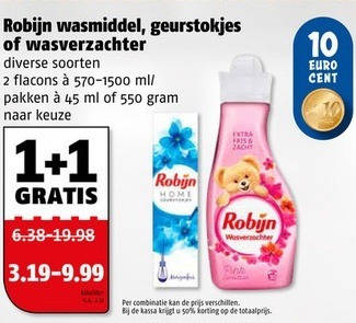 Robijn   luchtverfrisser, wasverzachter folder aanbieding bij  Poiesz - details