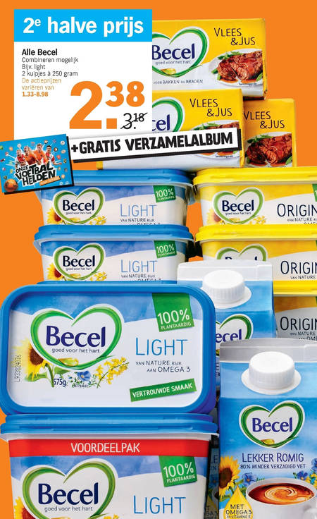 Becel   olie en vetten, koffiemelk folder aanbieding bij  Albert Heijn - details