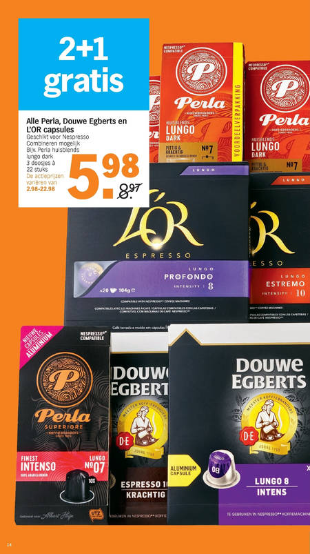 Douwe Egberts L Or   koffiecups folder aanbieding bij  Albert Heijn - details