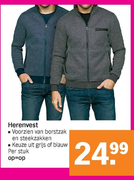 afbreken Politiek Wonderbaarlijk heren vest folder aanbieding bij Albert Heijn - details