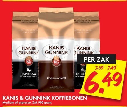 Kanis en Gunnink   koffiebonen folder aanbieding bij  Dekamarkt - details