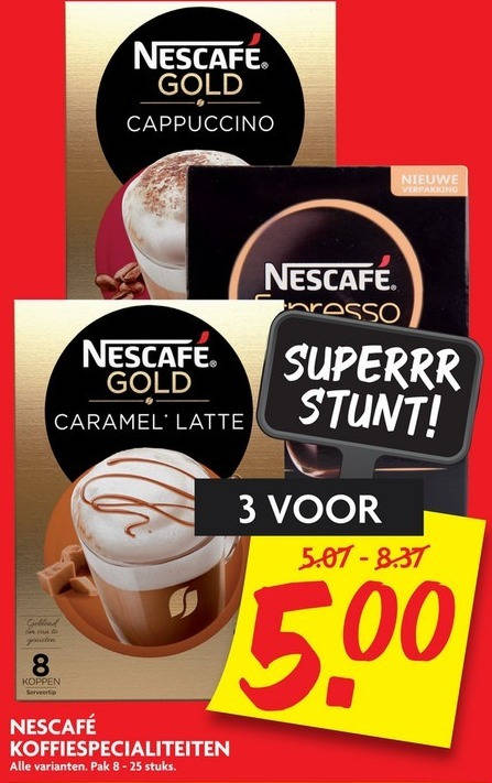 Nescafe   oploskoffie folder aanbieding bij  Dekamarkt - details