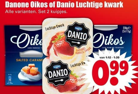 Danone Oikos   kwark, vruchtenyoghurt folder aanbieding bij  Dirk - details