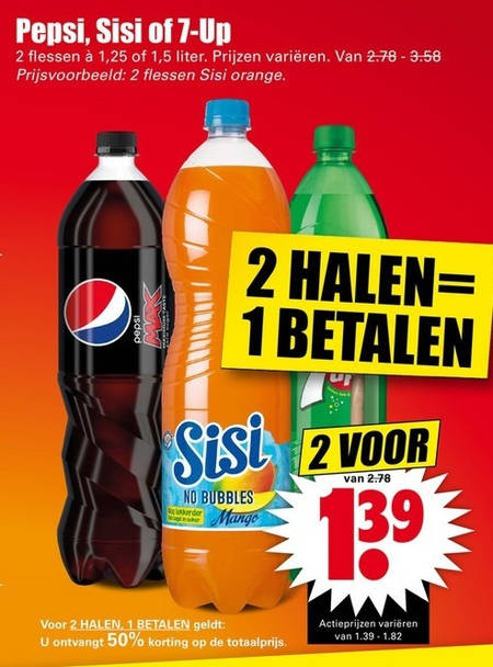 Pepsi   cola, frisdrank folder aanbieding bij  Dirk - details