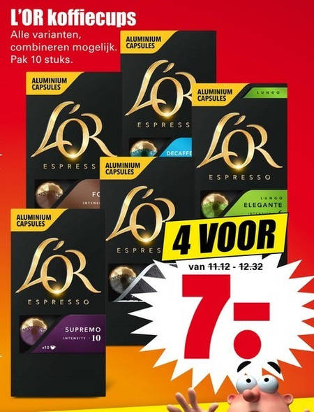 Douwe Egberts L Or   koffiecups folder aanbieding bij  Dirk - details