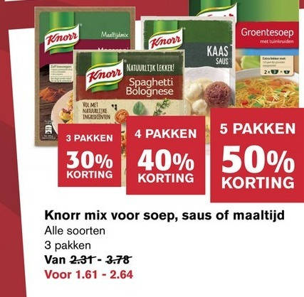 Knorr   maaltijdsaus, maaltijdmix folder aanbieding bij  Hoogvliet - details