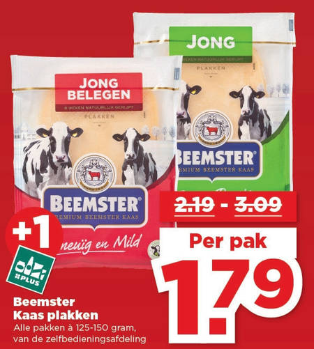 Beemster   kaasplakken folder aanbieding bij  Plus - details