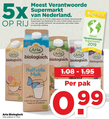 Arla   yoghurt, zuivel folder aanbieding bij  Plus - details