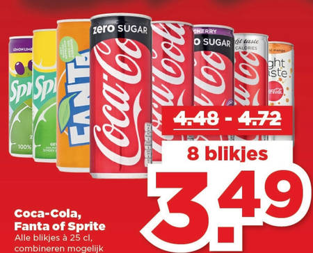 Stralend vers Maken Coca-Cola frisdrank, cola folder aanbieding bij Plus - details