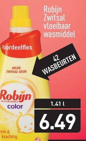 Robijn   wasmiddel folder aanbieding bij  Aldi - details