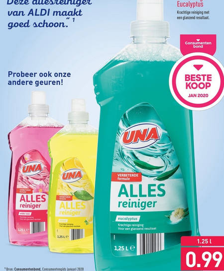 Una   allesreiniger folder aanbieding bij  Aldi - details