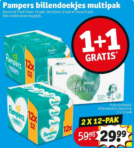 Pampers   billendoekjes folder aanbieding bij  Kruidvat - details