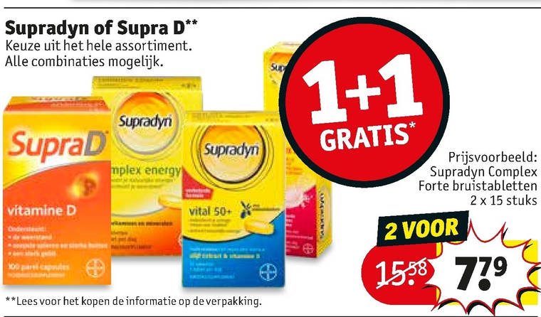 SupraD   vitamine, multivitaminen folder aanbieding bij  Kruidvat - details