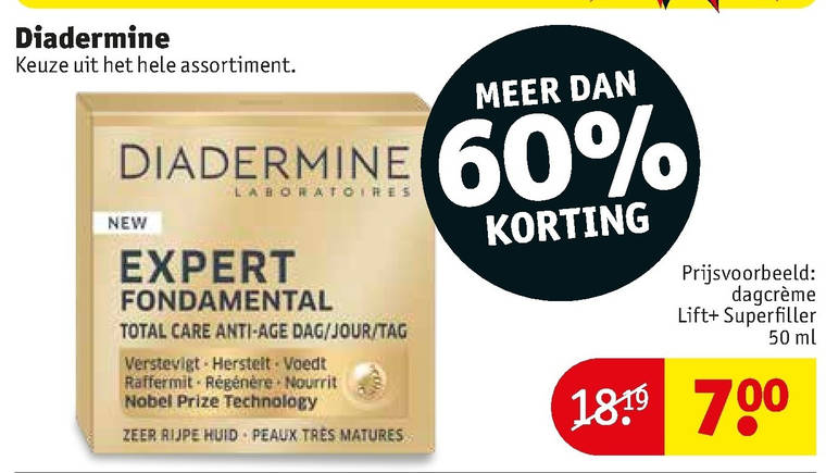 Diadermine   nachtcreme, dagcreme folder aanbieding bij  Kruidvat - details