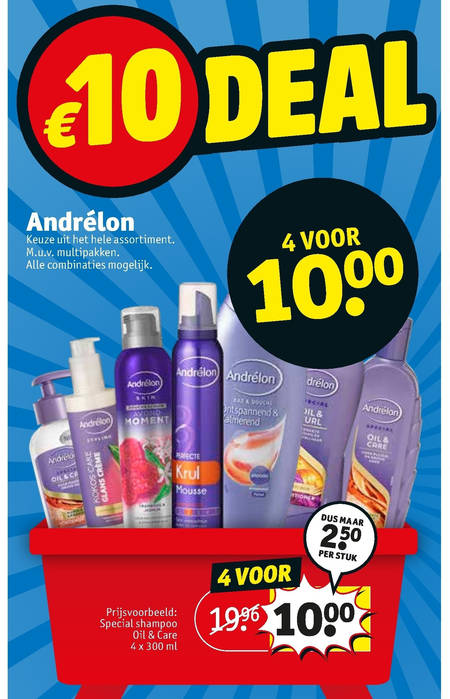 Andrelon   haargel, douchegel folder aanbieding bij  Kruidvat - details