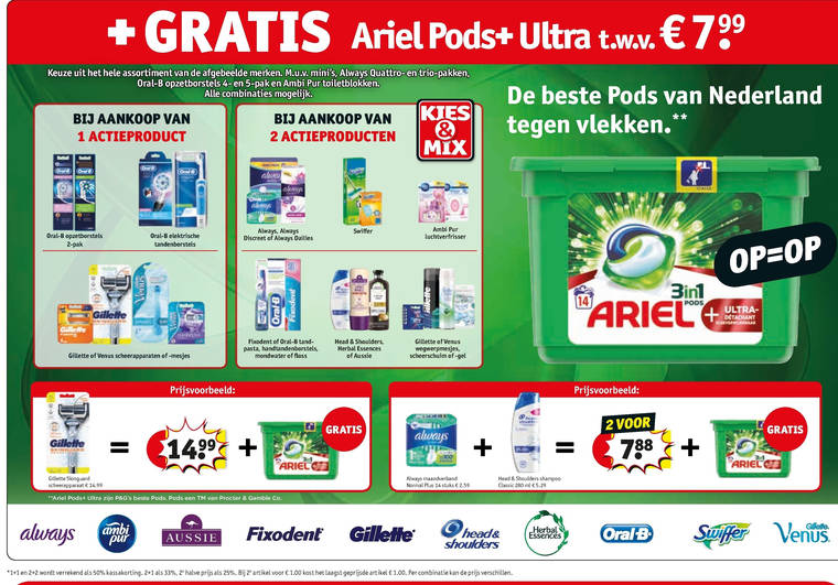 Ariel   wasmiddel folder aanbieding bij  Kruidvat - details