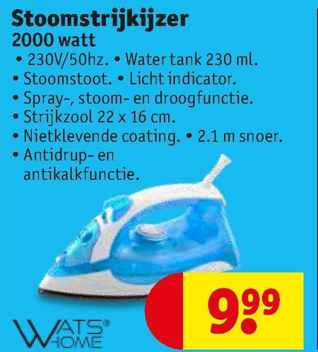 Watshome   stoomstrijkijzer folder aanbieding bij  Kruidvat - details