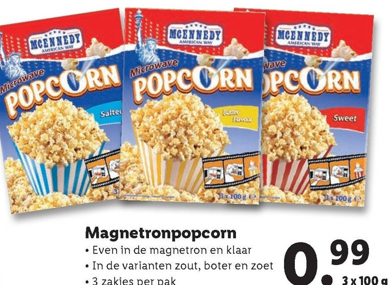 McEnnedy   popcorn folder aanbieding bij  Lidl - details