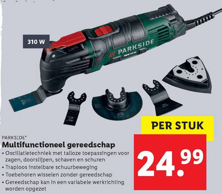 Parkside   multitool folder aanbieding bij  Lidl - details