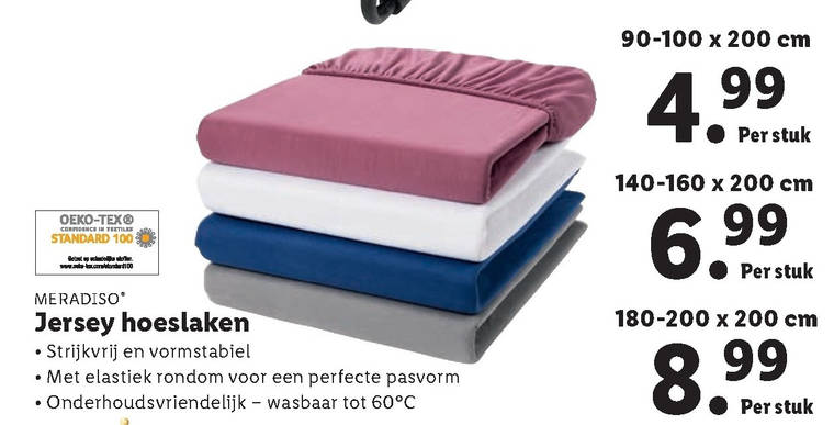 Meradiso   hoeslaken folder aanbieding bij  Lidl - details