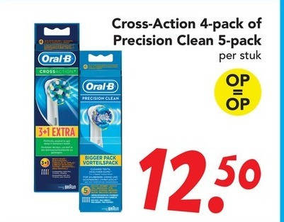 Braun Oral-B   opzetborstel folder aanbieding bij  Deen - details