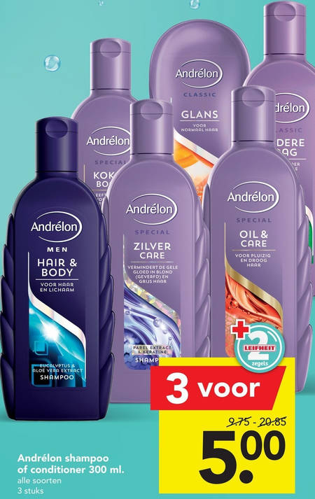 Andrelon   shampoo, conditioner folder aanbieding bij  Deen - details