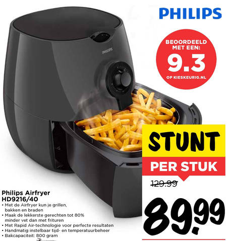 Stap Edele Seraph Philips friteuse folder aanbieding bij Vomar - details