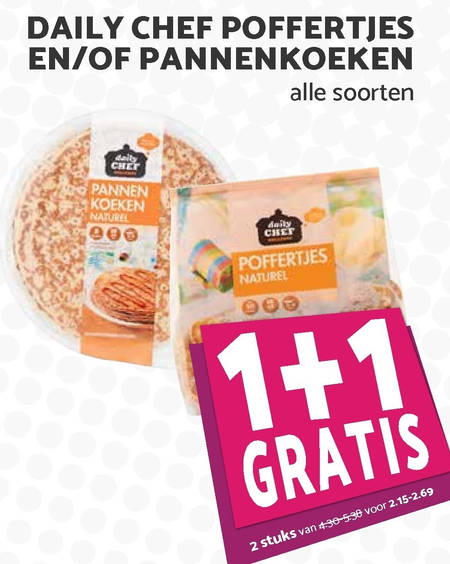 Daily Chef   poffertjes, pannenkoek folder aanbieding bij  Boons Markt - details