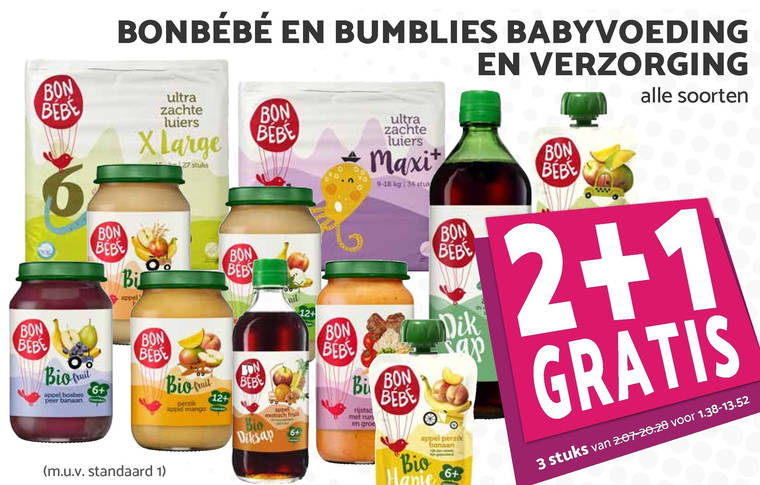 Bonbebe   billendoekjes, luierbroekjes folder aanbieding bij  Boons Markt - details