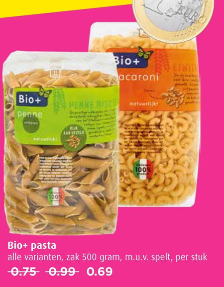 Bio Plus   macaroni, penne rigate folder aanbieding bij  Boni - details