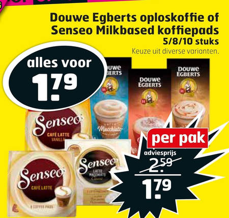 Douwe Egberts   oploskoffie, koffiepad folder aanbieding bij  Trekpleister - details