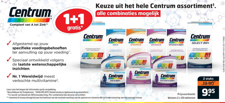 Centrum   multivitaminen folder aanbieding bij  Trekpleister - details