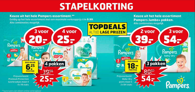 Pampers   billendoekjes, luierbroekjes folder aanbieding bij  Trekpleister - details