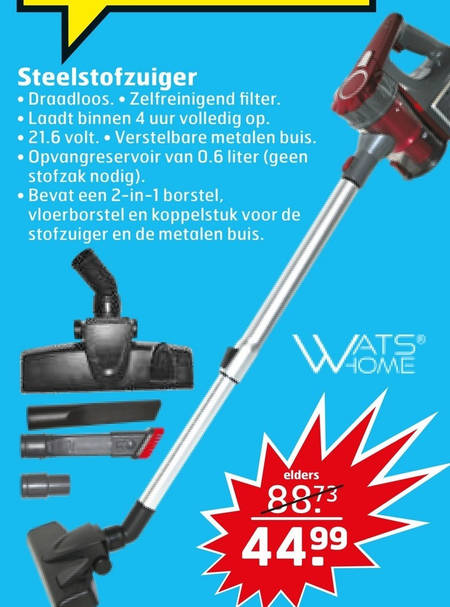 Potentieel aanvaardbaar Groenland Watshome steelstofzuiger folder aanbieding bij Trekpleister - details