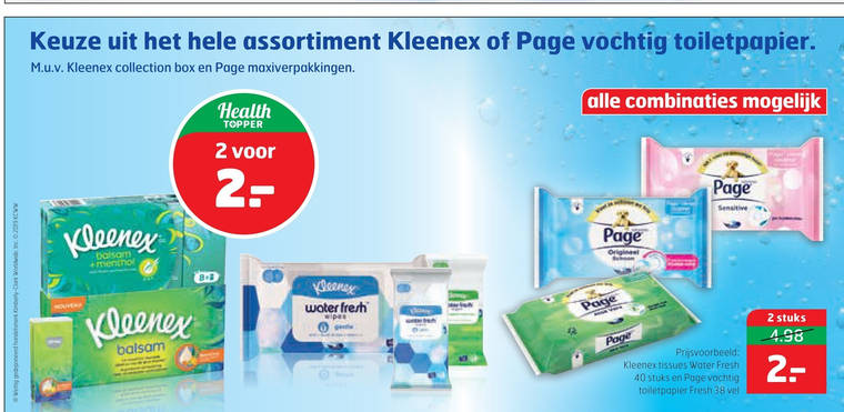 Page   vochtig toiletpapier, zakdoek folder aanbieding bij  Trekpleister - details