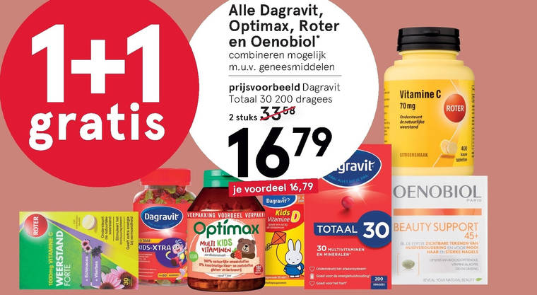 Optimax   vitamine, multivitaminen folder aanbieding bij  Etos - details