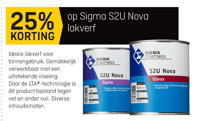 Sigma   lak folder aanbieding bij  Hubo - details