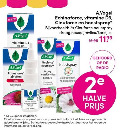 A Vogel   voedingssupplement, homeopatie folder aanbieding bij  DA - details