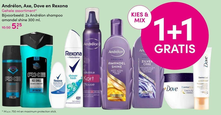 Andrelon   deodorant, haarverzorging folder aanbieding bij  DA - details