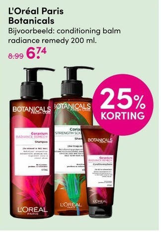 L Oreal Botanicals   shampoo, conditioner folder aanbieding bij  DA - details