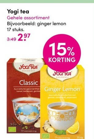 Yogi Tea   thee folder aanbieding bij  DA - details